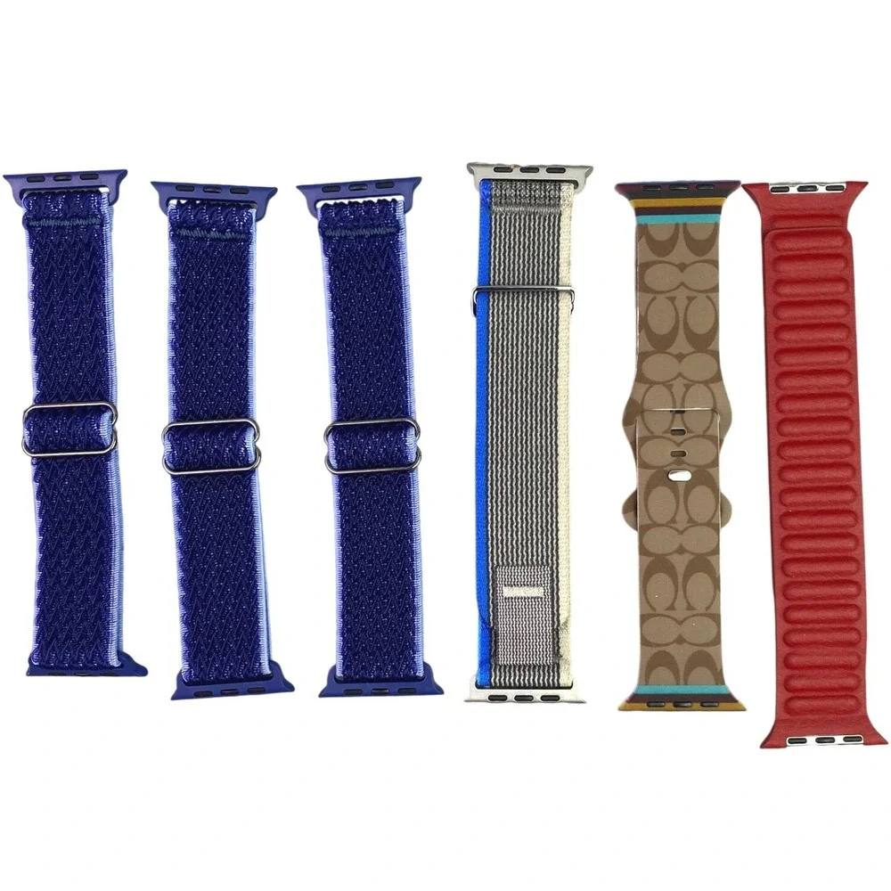 Lot of 6 Watch Bands 42/44/45/49mm Braided Silicone Magnetic